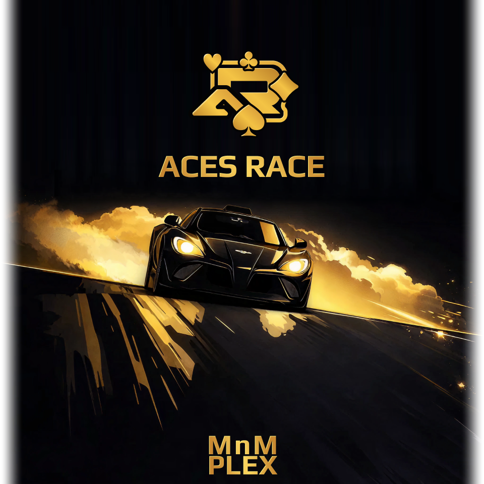 Ace Race gameplay – car on track with checkpoint cards